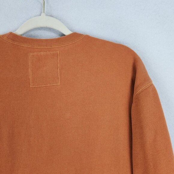 Life Is Good Sweater Mens Small Orange Crew Neck Pullover Sweatshirt Casual - Picture 11 of 11